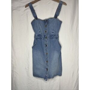 Billabong‎ Blue Mini Denim Dress Fitted Bodice XS